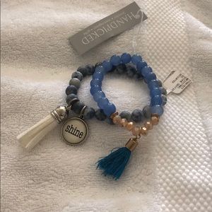Pair of blue bracelets